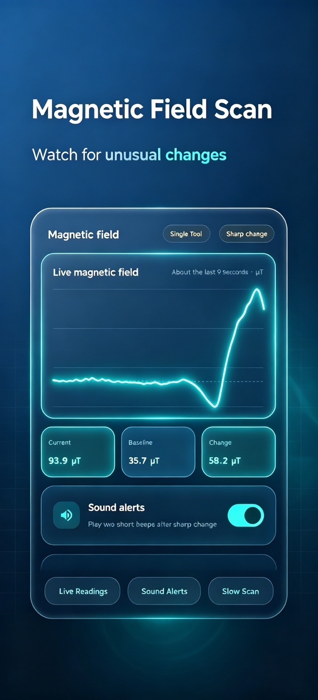 LensWise magnetic field scan screenshot